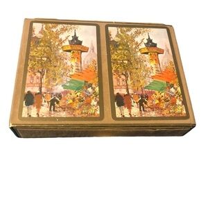 VTG Congress Playing Cards Artsy Motiff 2 Sets Complete New Open Box Cel-U-Tone